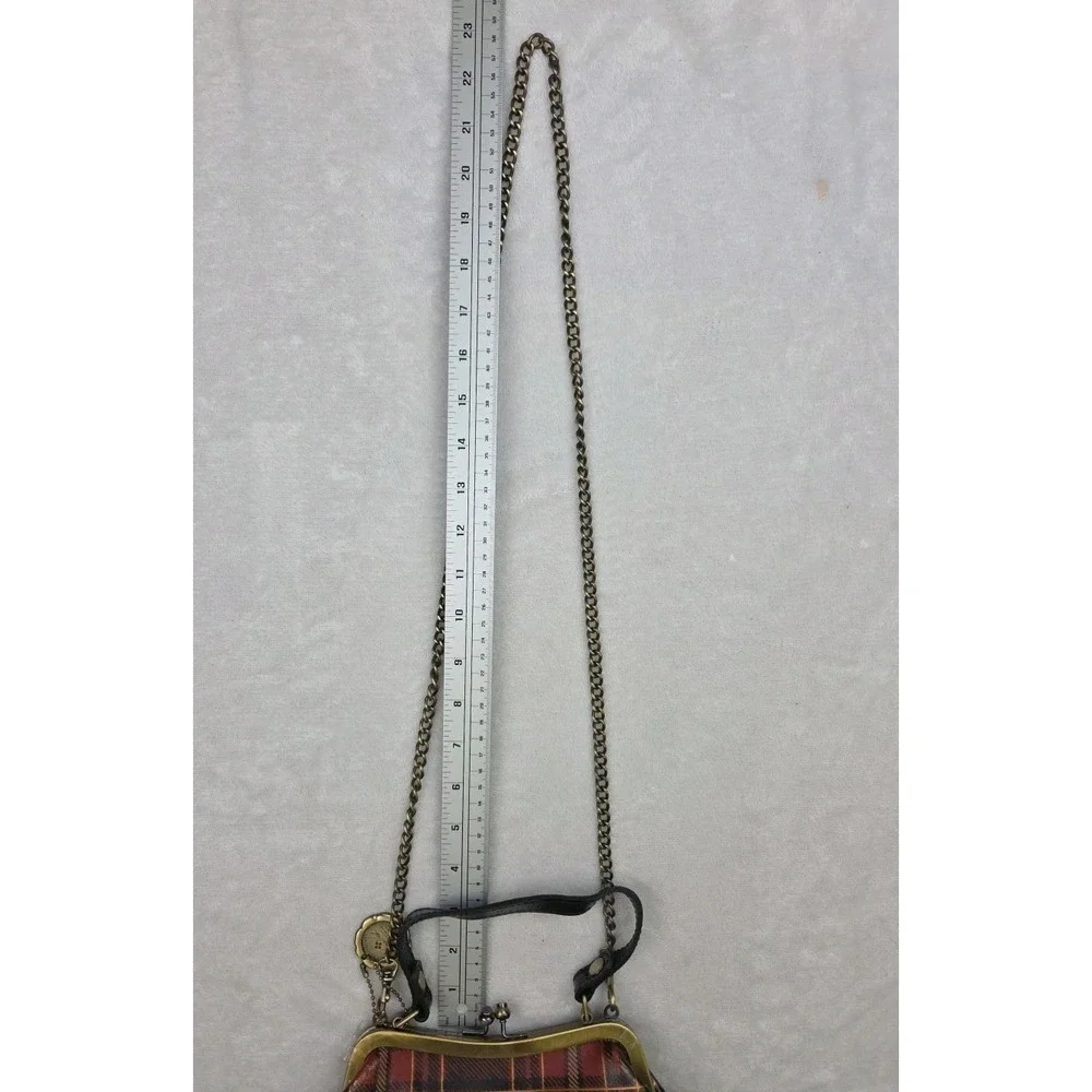 PATRICIA NASH LAUREANA Tartan Frame Bag Plaid Kisslock 10th Anniv Chain Strap‎